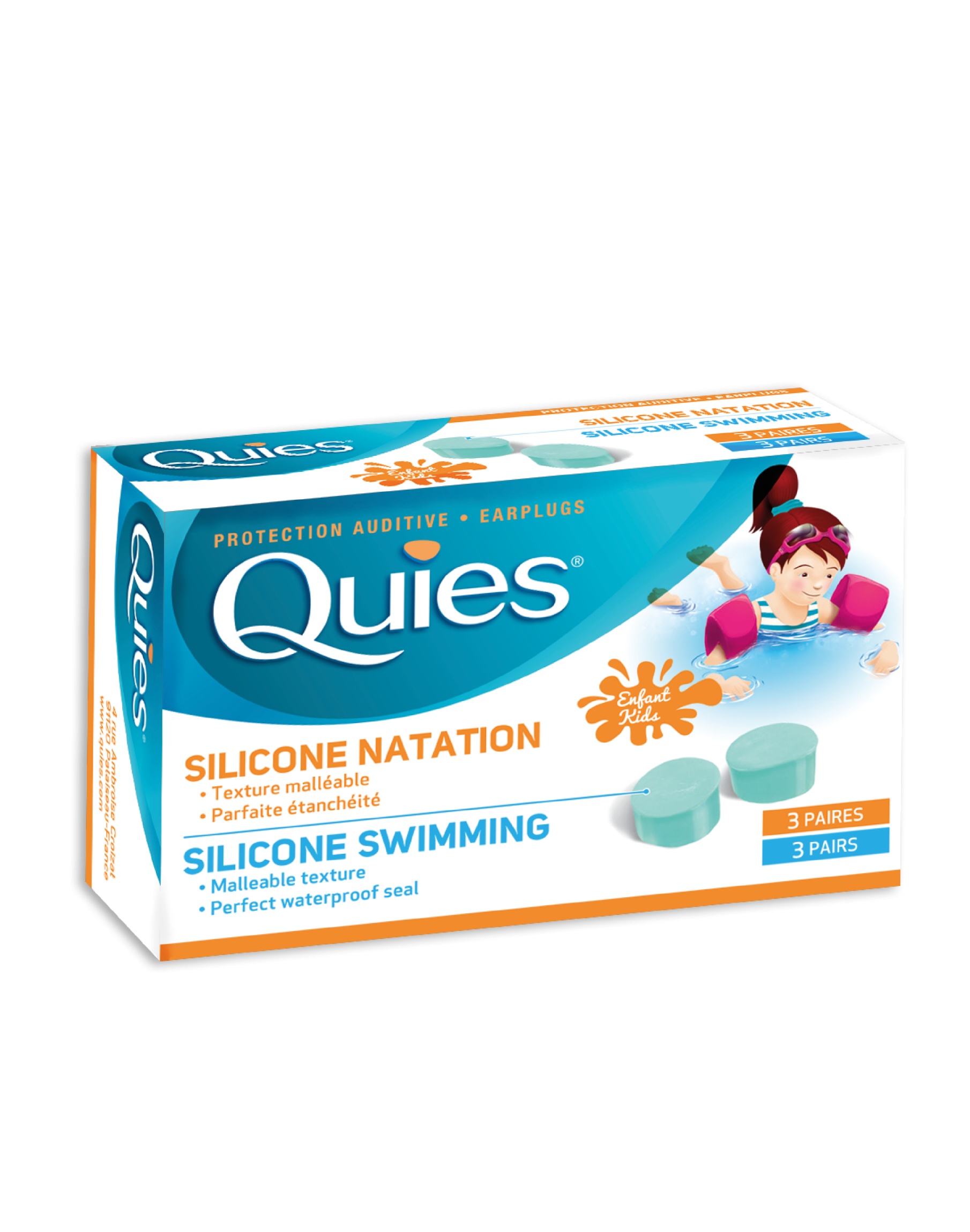 QUIES SILICONE SWIM FOR KIDS BY 3  PAIRS